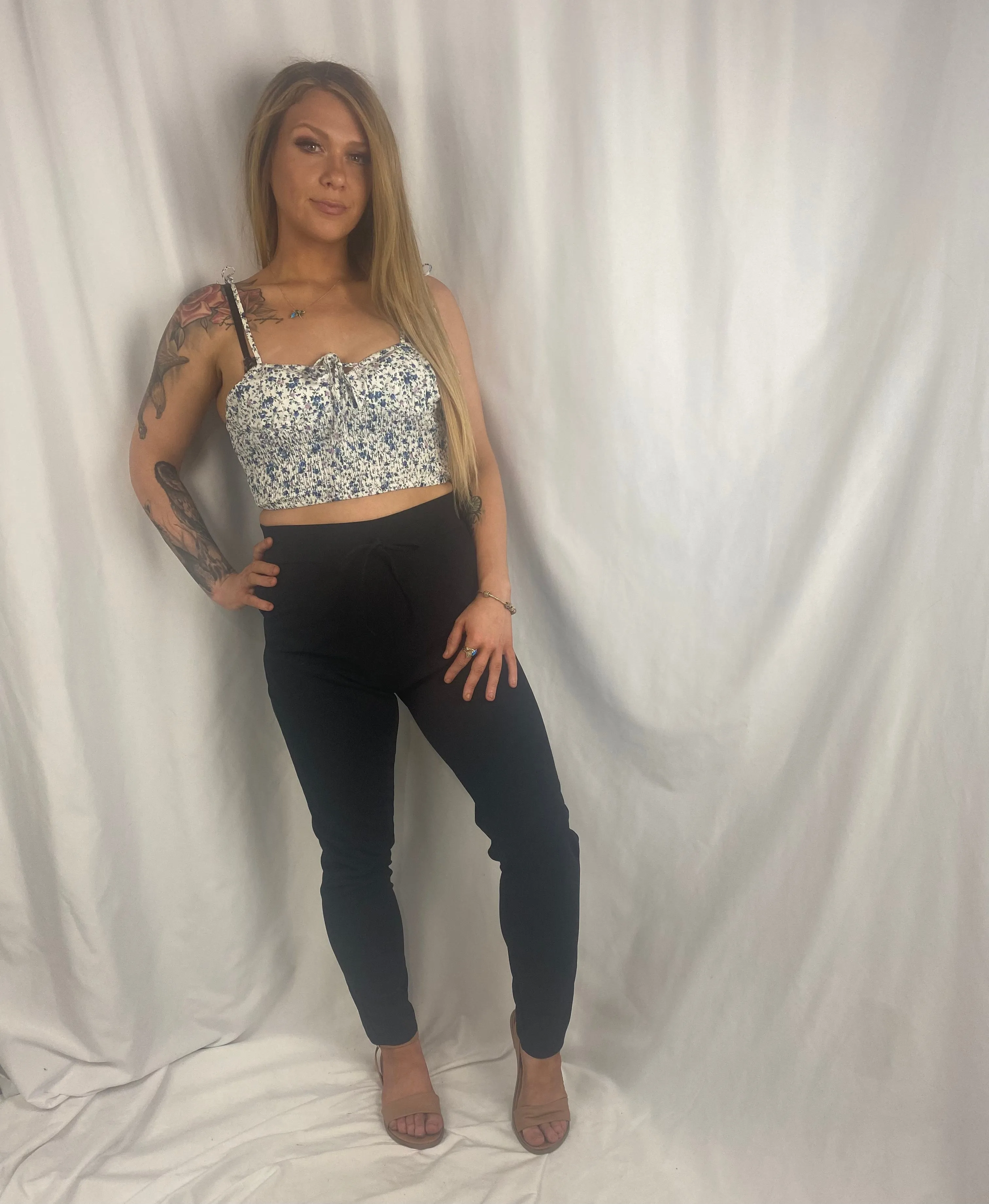 💙 BIANCA Black Full Length Stretch Skinny Pants