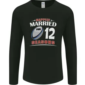 12 Year Wedding Anniversary 12th Rugby Mens Long Sleeve T-Shirt