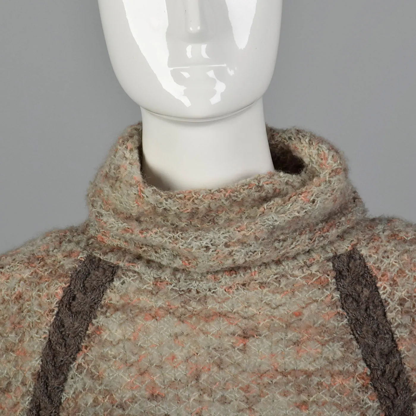1970s Knit Dress with Cowl Neck