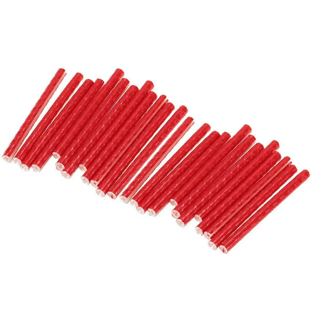 24PCS Bicycle Bike Wheel Spokes Reflective Sticks Tube Safe Cycling Spoke Reflector Safety Clip Wheel Reflective Tube Bicycle Decoration Light 75mm