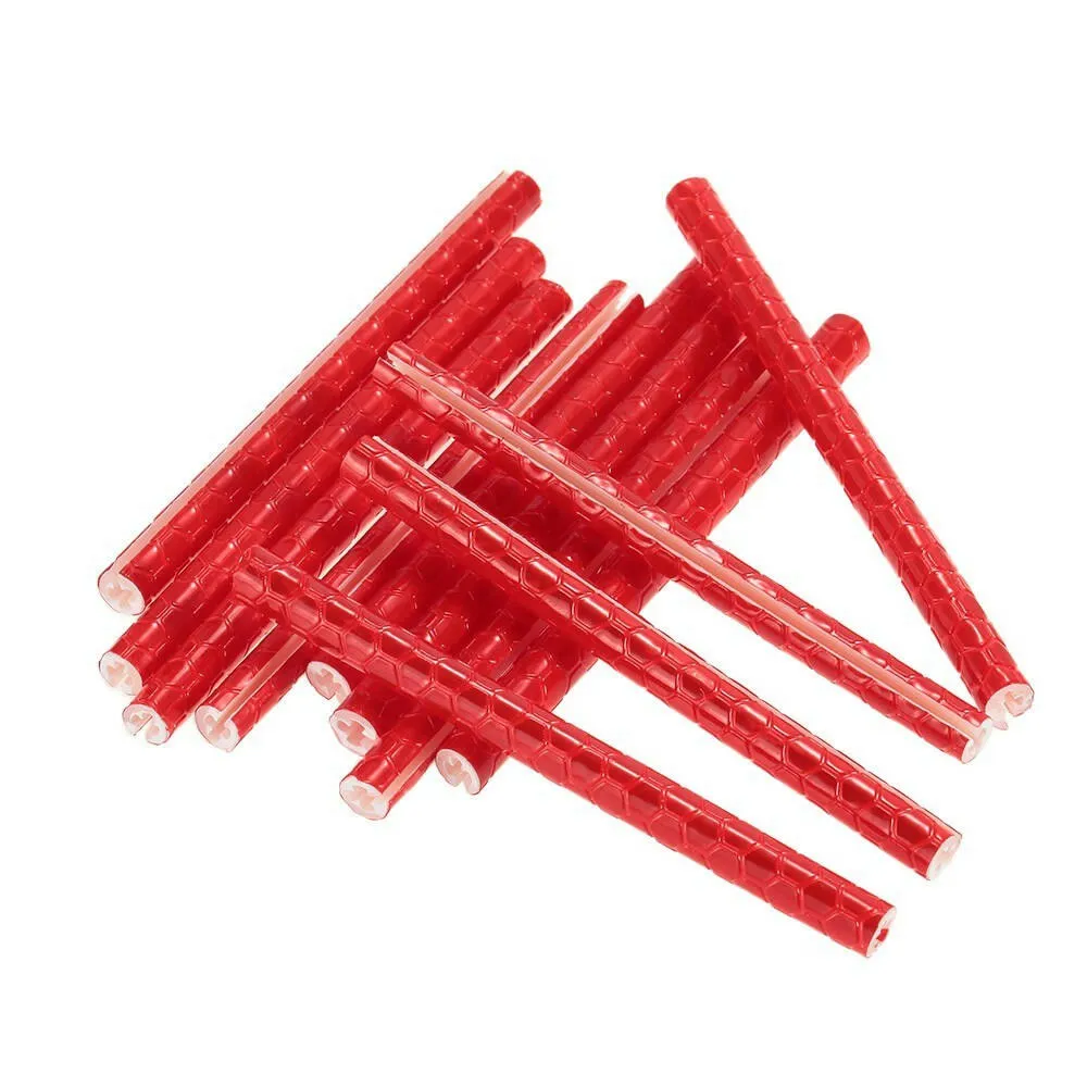 24PCS Bicycle Bike Wheel Spokes Reflective Sticks Tube Safe Cycling Spoke Reflector Safety Clip Wheel Reflective Tube Bicycle Decoration Light 75mm