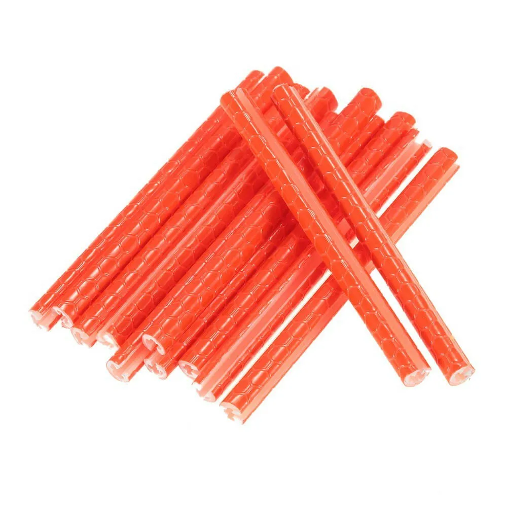 24PCS Bicycle Bike Wheel Spokes Reflective Sticks Tube Safe Cycling Spoke Reflector Safety Clip Wheel Reflective Tube Bicycle Decoration Light 75mm