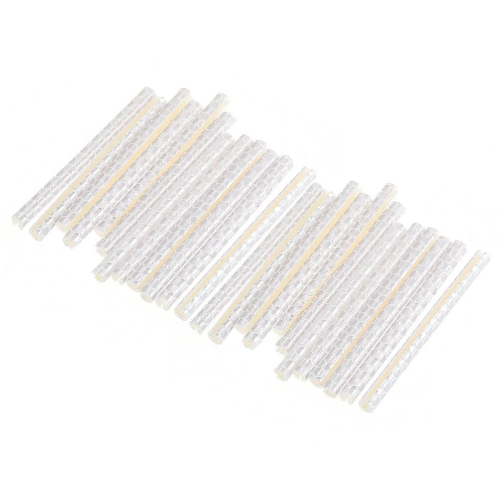 24PCS Bicycle Bike Wheel Spokes Reflective Sticks Tube Safe Cycling Spoke Reflector Safety Clip Wheel Reflective Tube Bicycle Decoration Light 75mm