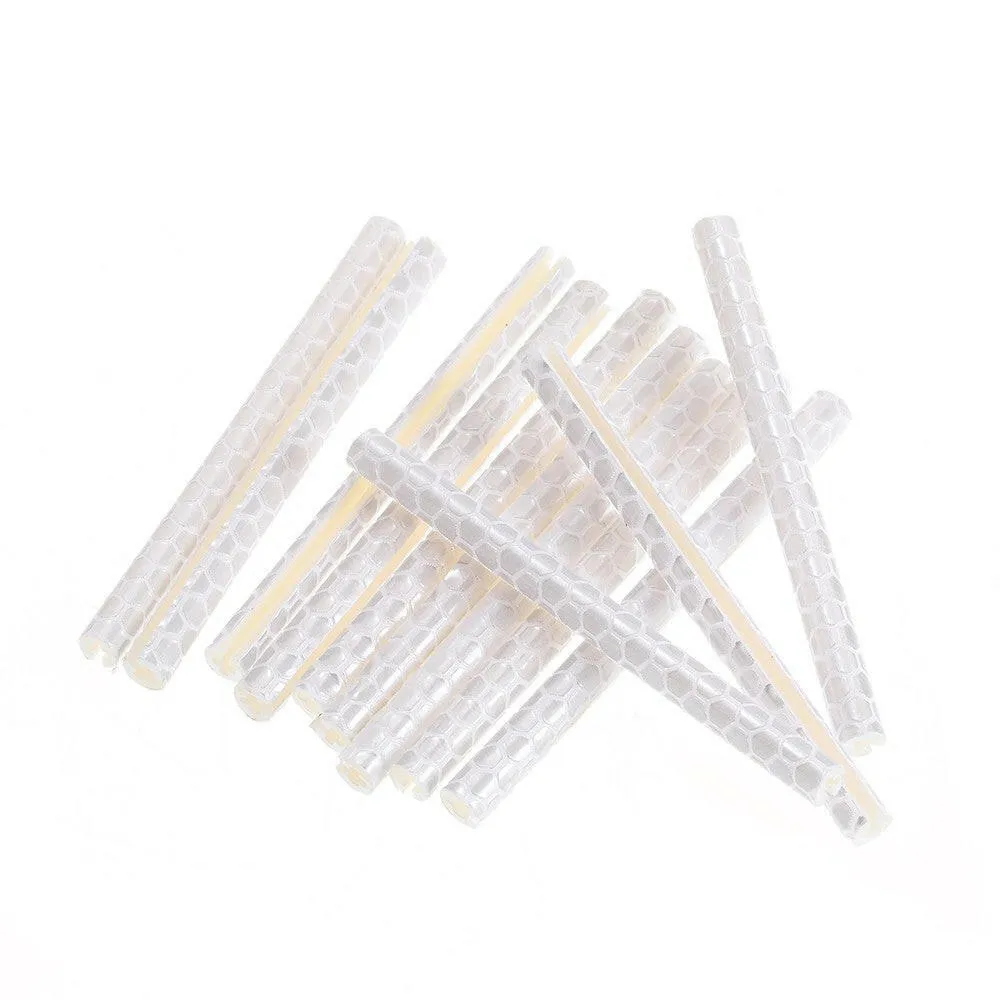 24PCS Bicycle Bike Wheel Spokes Reflective Sticks Tube Safe Cycling Spoke Reflector Safety Clip Wheel Reflective Tube Bicycle Decoration Light 75mm