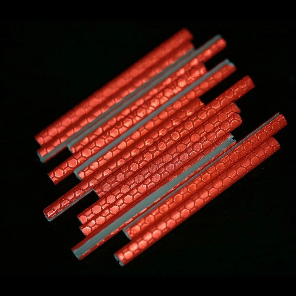 24PCS Bicycle Bike Wheel Spokes Reflective Sticks Tube Safe Cycling Spoke Reflector Safety Clip Wheel Reflective Tube Bicycle Decoration Light 75mm