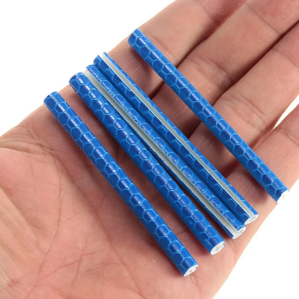 24PCS Bicycle Bike Wheel Spokes Reflective Sticks Tube Safe Cycling Spoke Reflector Safety Clip Wheel Reflective Tube Bicycle Decoration Light 75mm