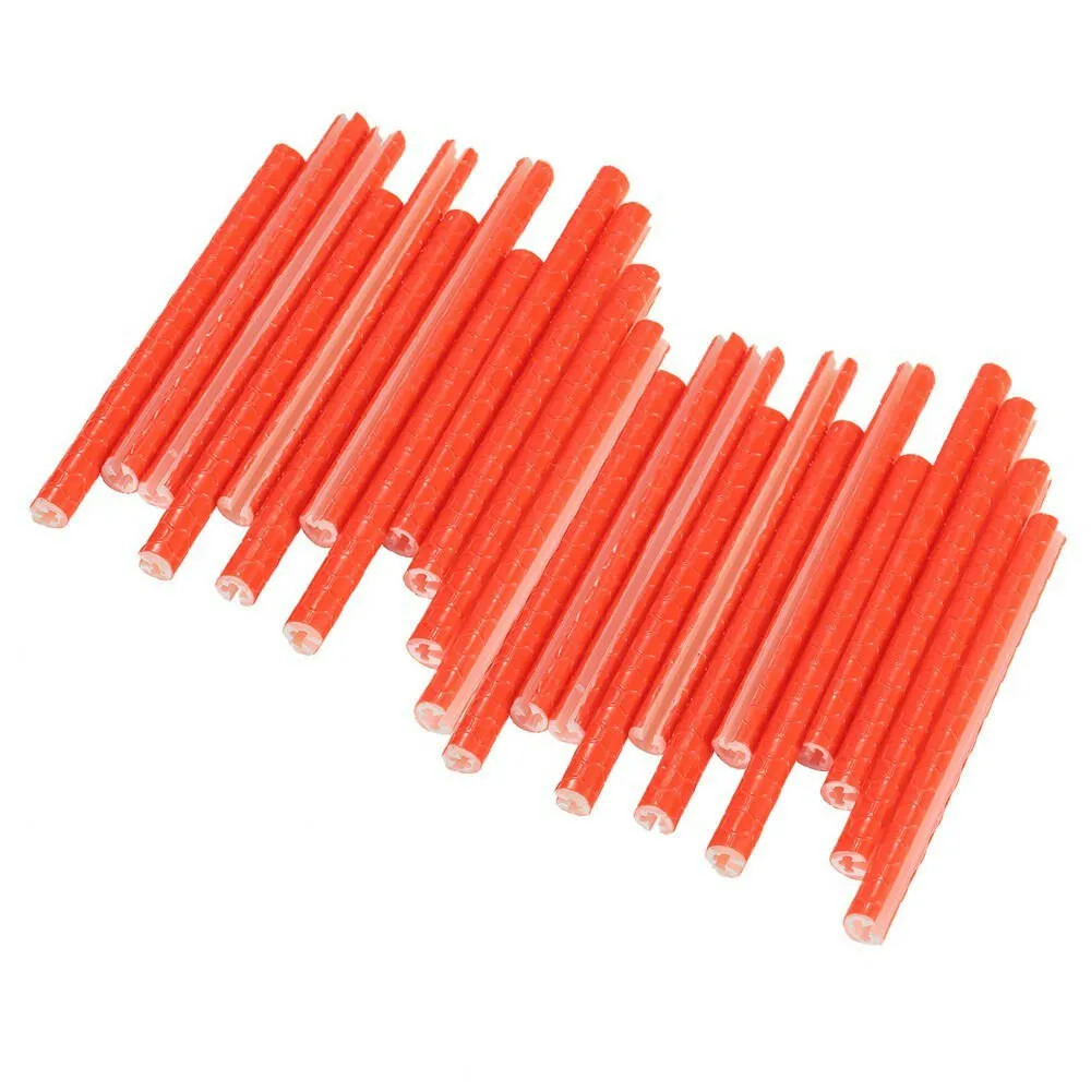 24PCS Bicycle Bike Wheel Spokes Reflective Sticks Tube Safe Cycling Spoke Reflector Safety Clip Wheel Reflective Tube Bicycle Decoration Light 75mm