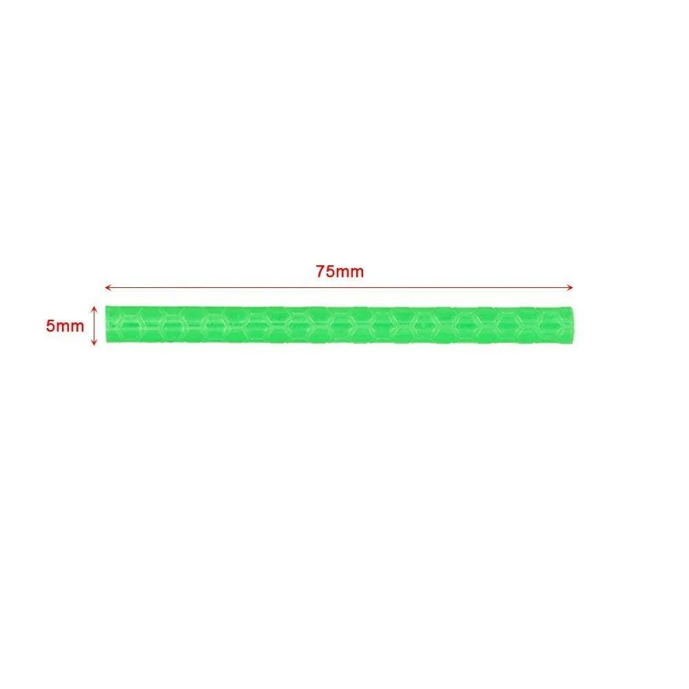 24PCS Bicycle Bike Wheel Spokes Reflective Sticks Tube Safe Cycling Spoke Reflector Safety Clip Wheel Reflective Tube Bicycle Decoration Light 75mm