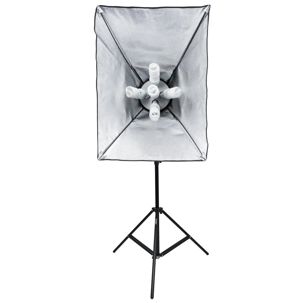 50cm x 70cm 5 Head 55W Single Rectangle Softbox Kit (5500k)