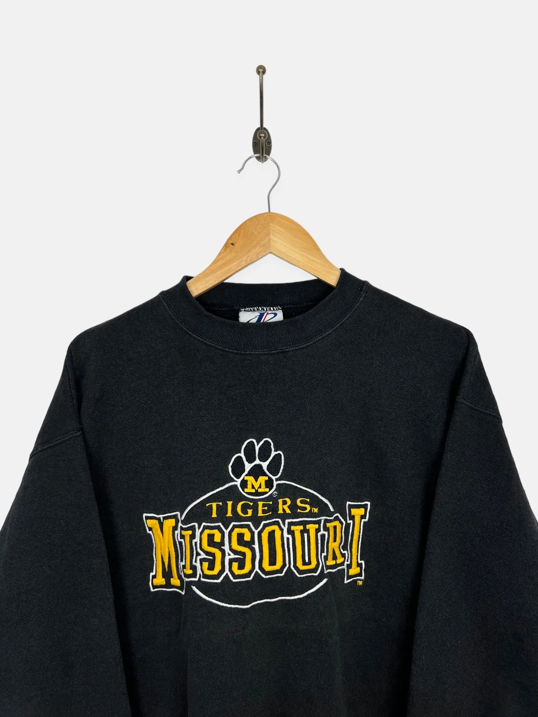 90's Missouri Tigers Embroidered Vintage Sweatshirt Size M