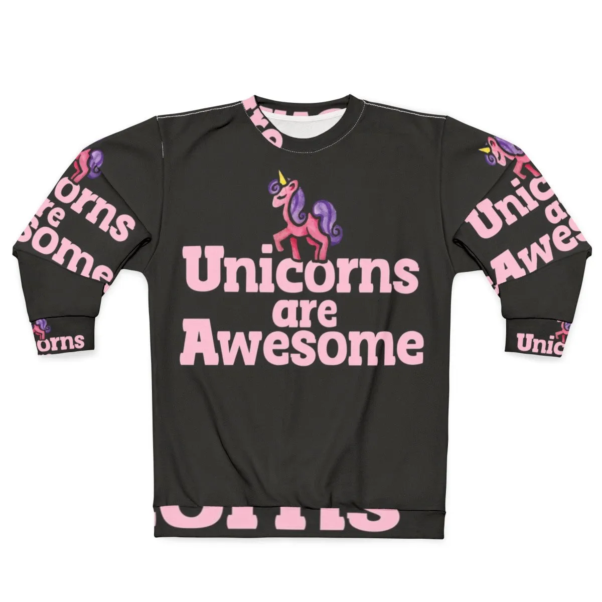 Adorable Unicorns Are Awesome Pink Sweatshirt