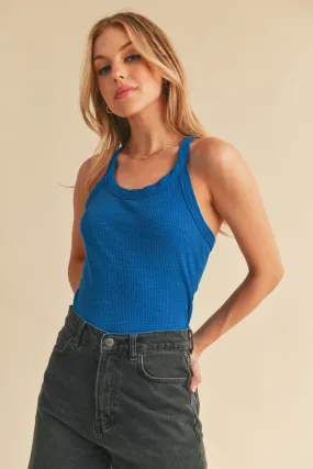 Aemi   Co Scoop Neck Ribbed Tank