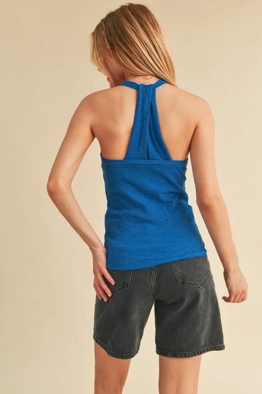 Aemi   Co Scoop Neck Ribbed Tank