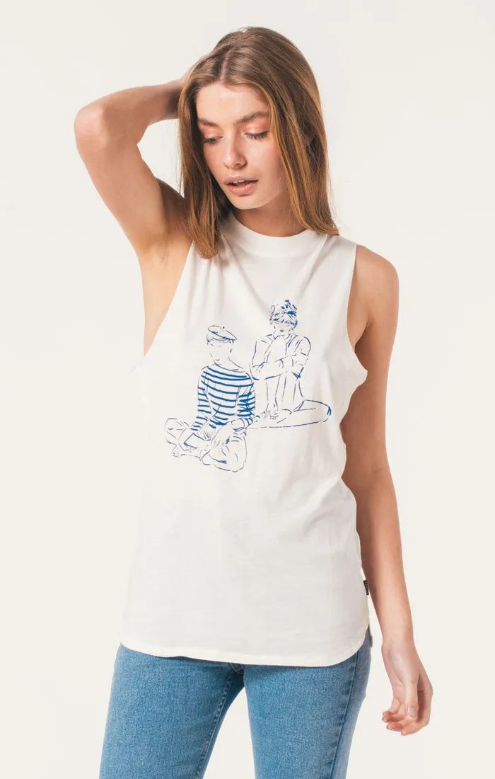 Afends Womens Beat Girls - Bandcut Tee