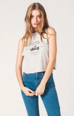 Afends Womens BIKER - bandcut tee