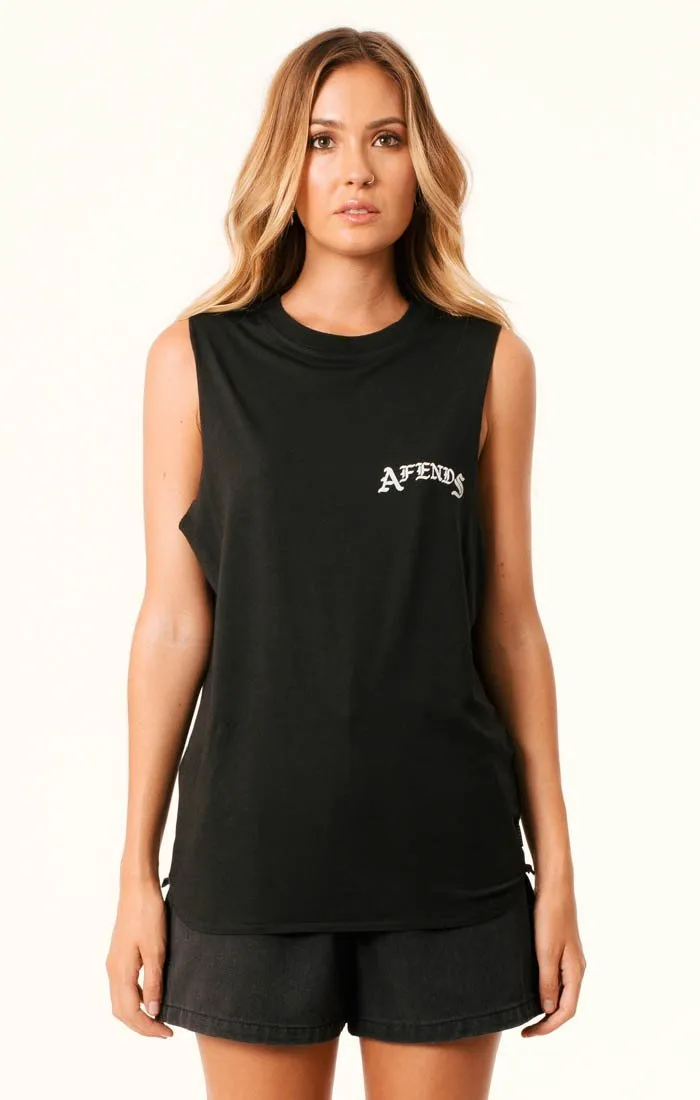 Afends Womens New England - Logo Bandcut Tee