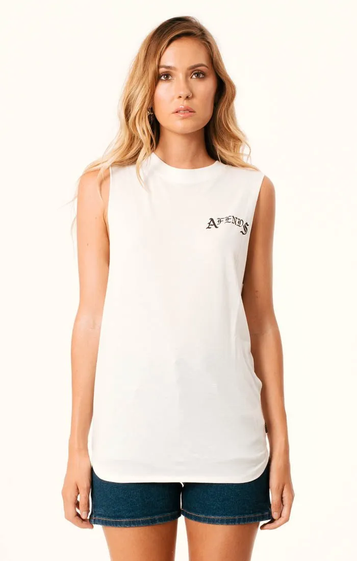 Afends Womens New England - Logo Bandcut Tee