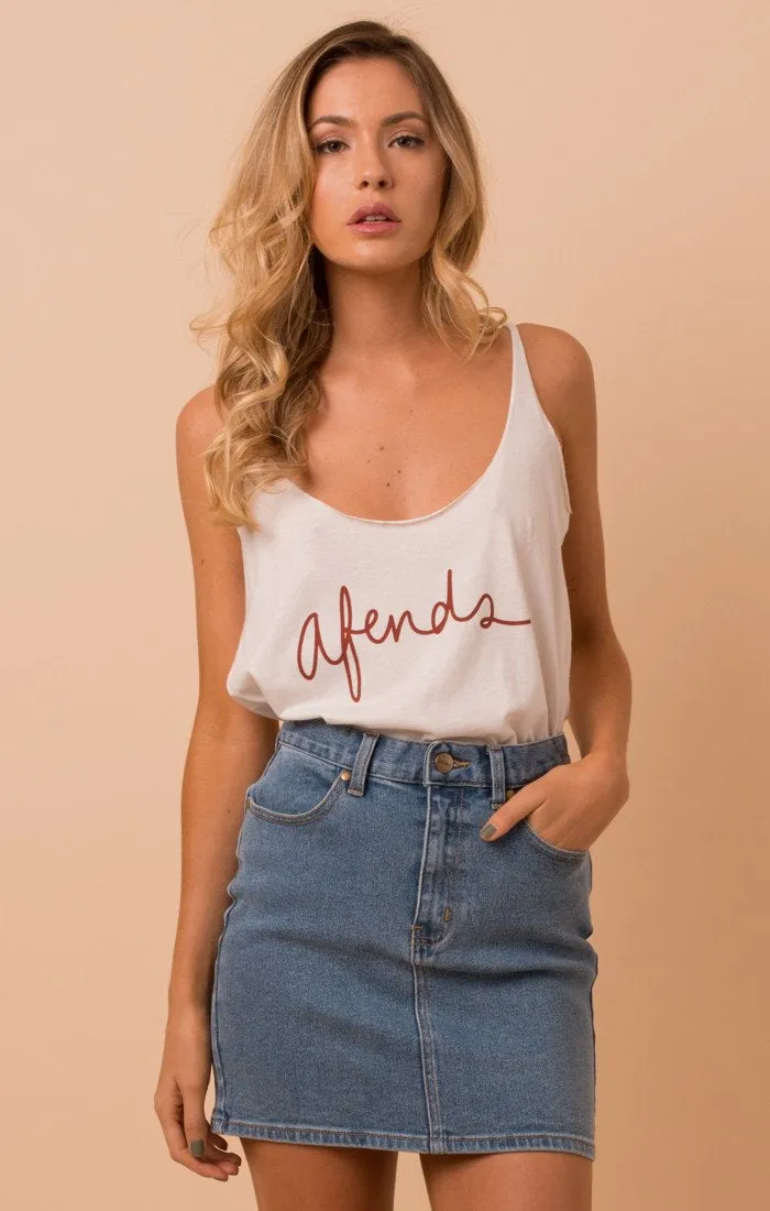 Afends Womens Script - Logo Tank