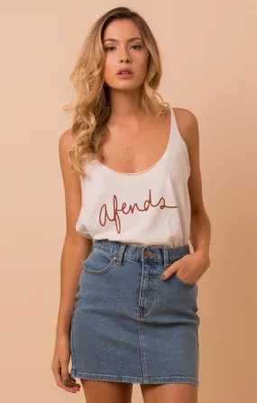 Afends Womens Script - Logo Tank