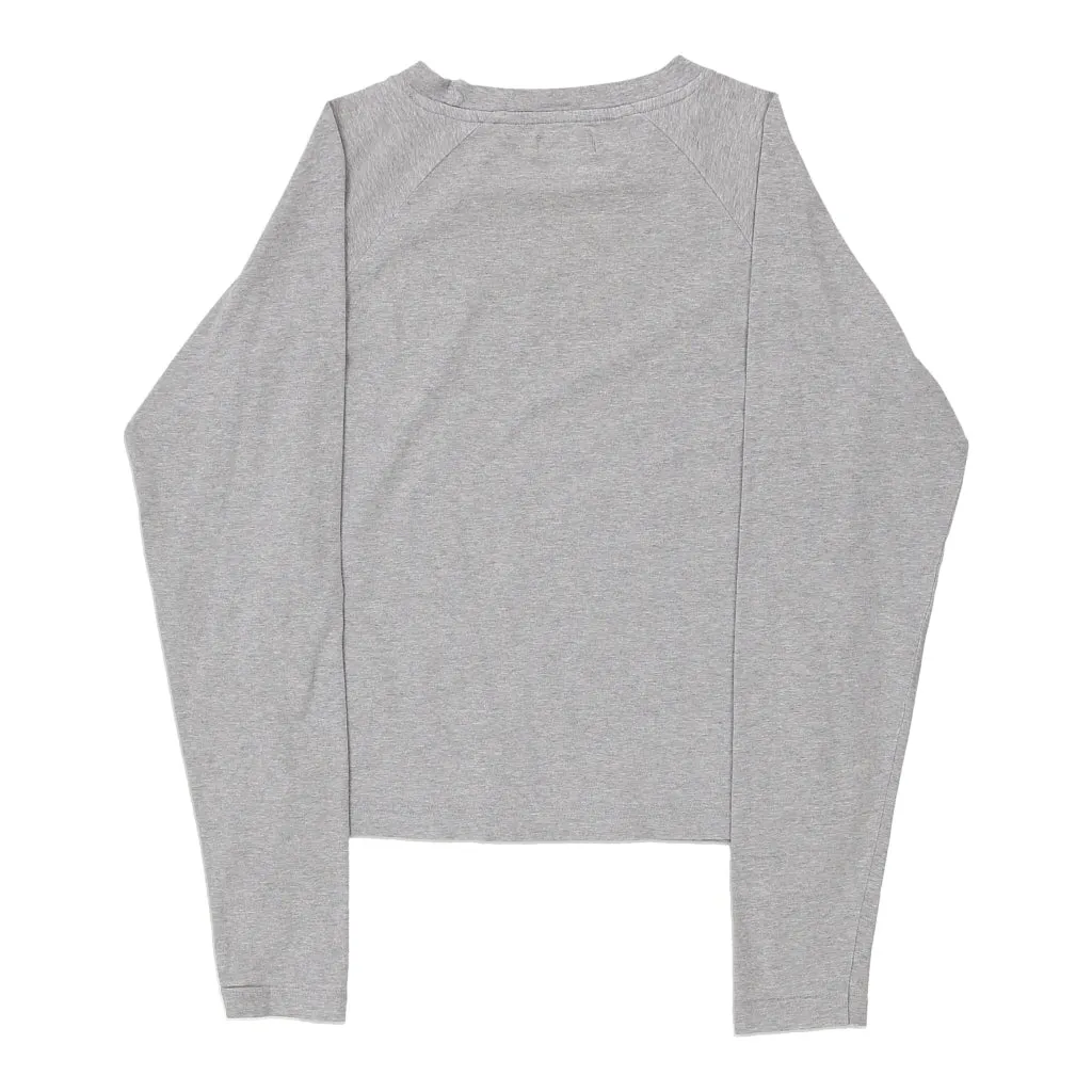 Age 13-14 Kappa Long Sleeve T-Shirt - Medium Grey Cotton