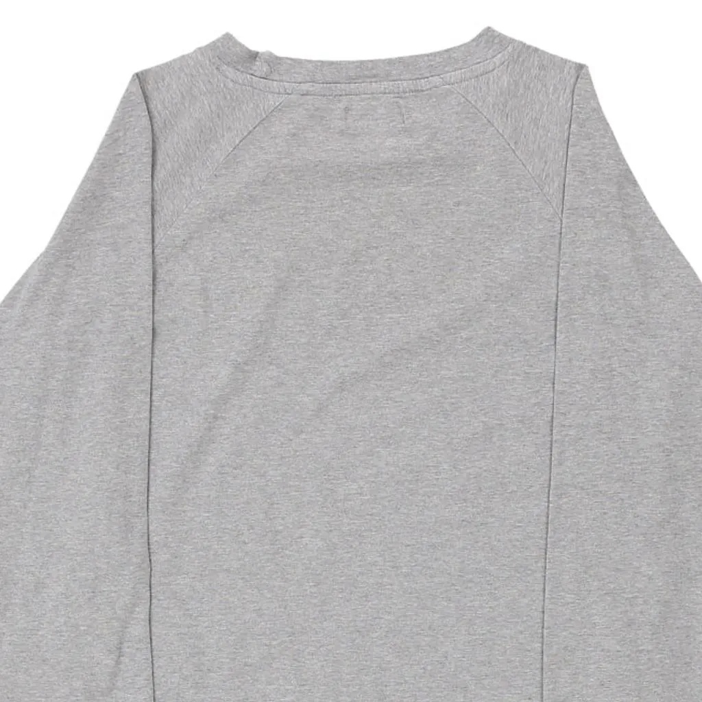 Age 13-14 Kappa Long Sleeve T-Shirt - Medium Grey Cotton