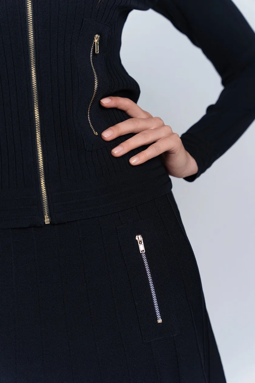 Aleeza Paris Timeless Zipper Cardigan