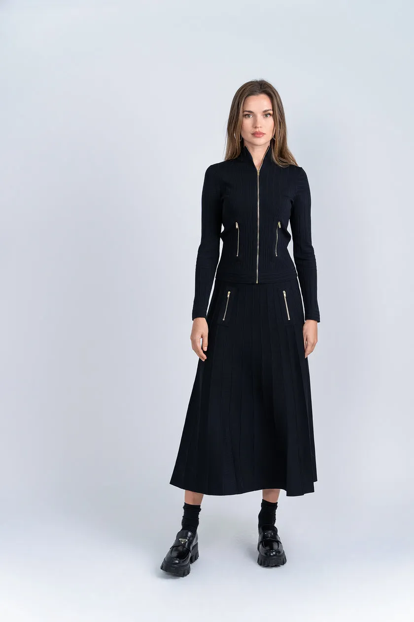 Aleeza Paris Timeless Zipper Cardigan