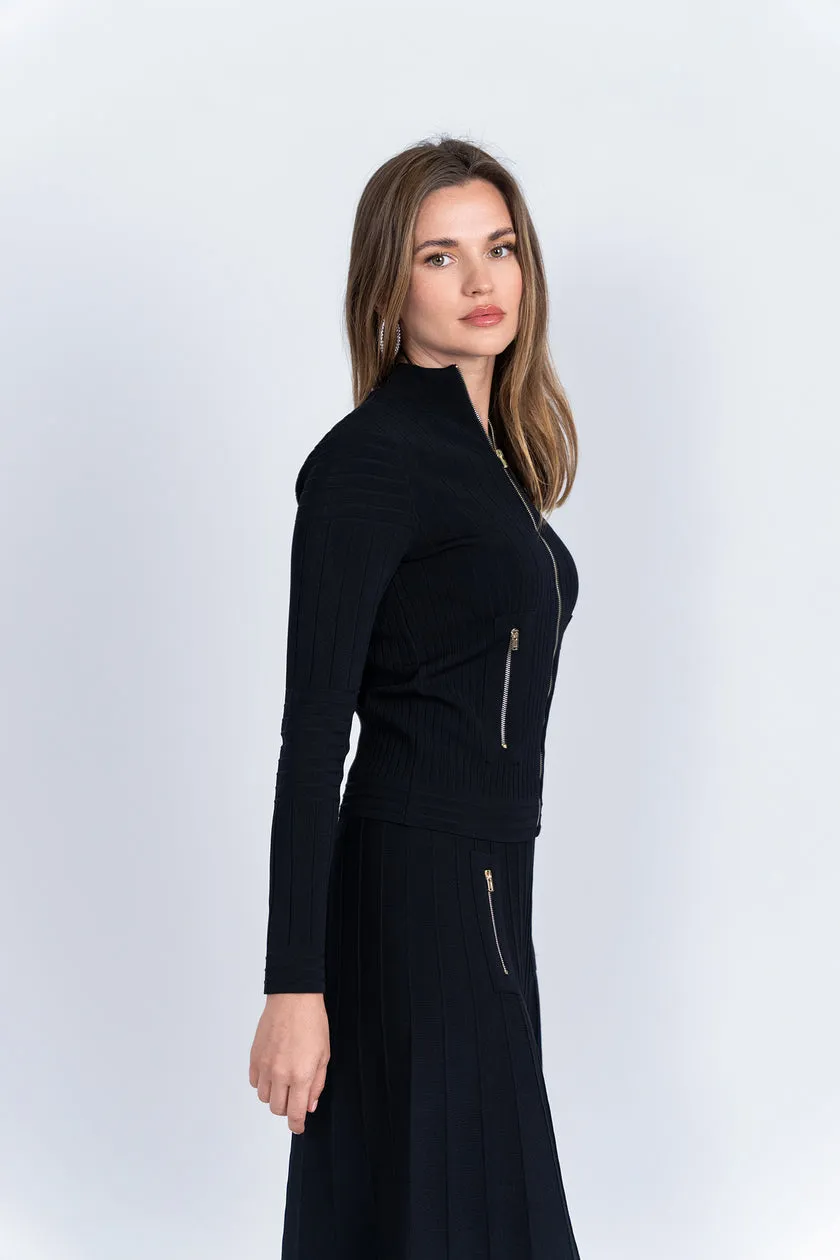 Aleeza Paris Timeless Zipper Cardigan