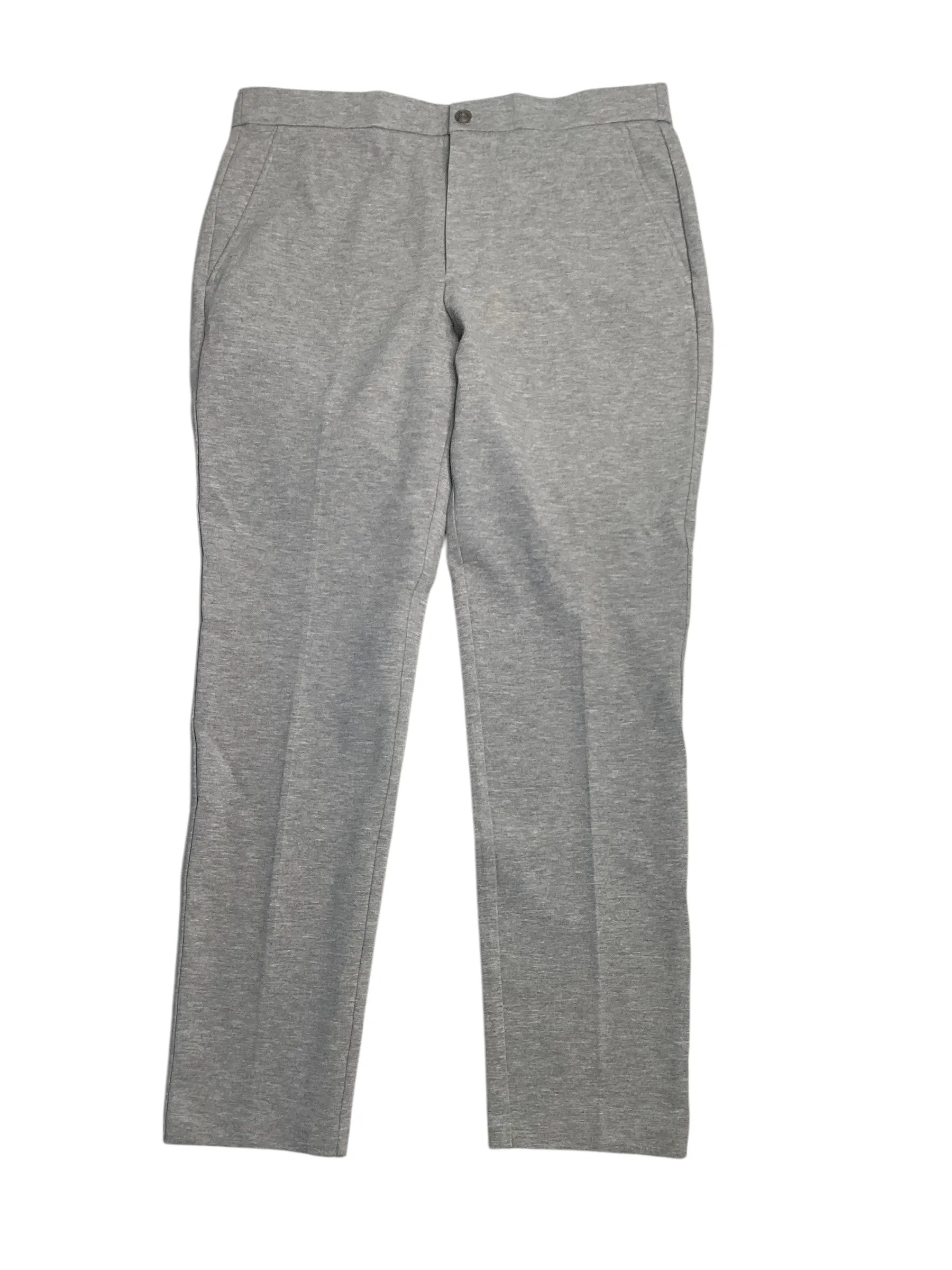 Alfani Men's Modern Fit Heathered Knit Suit Dress Pants Light Grey 38 x 32