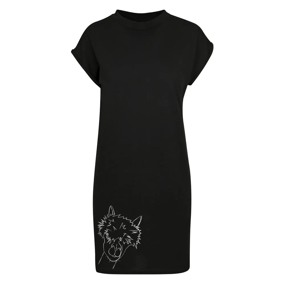 Alpaca head t-shirt dress
