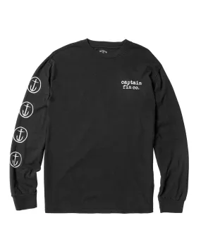 ANCHOR LONG SLEEVE TEE - BLACK