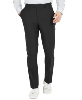 Bar Iii Mens Slim fit Dress Pants 34 x 34 Black Solid Stretch