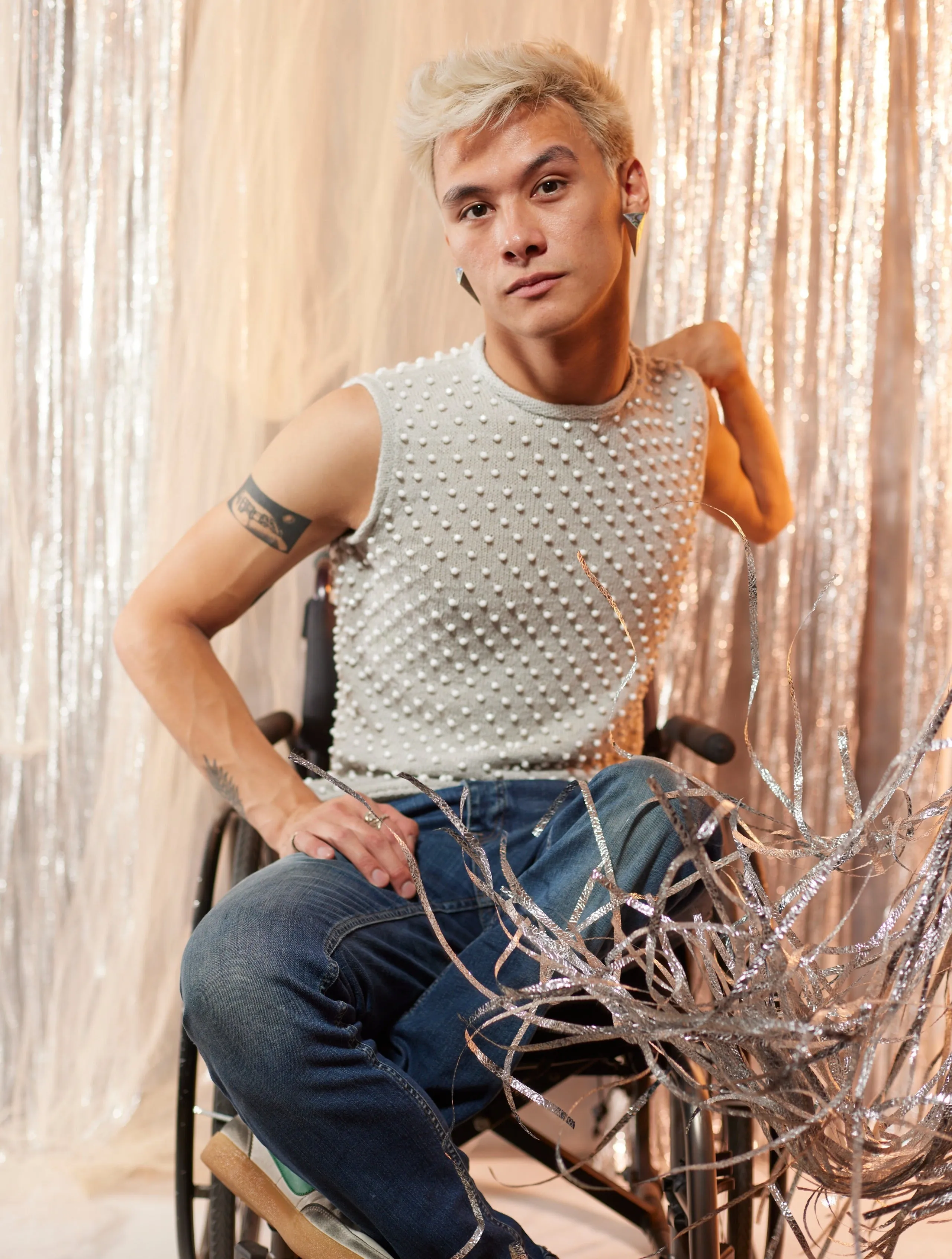 Beaded Knit top