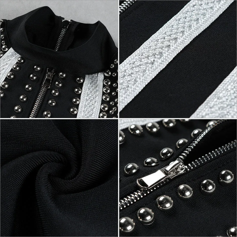 Beads Embellished Crop Tops&Pants Dress Set