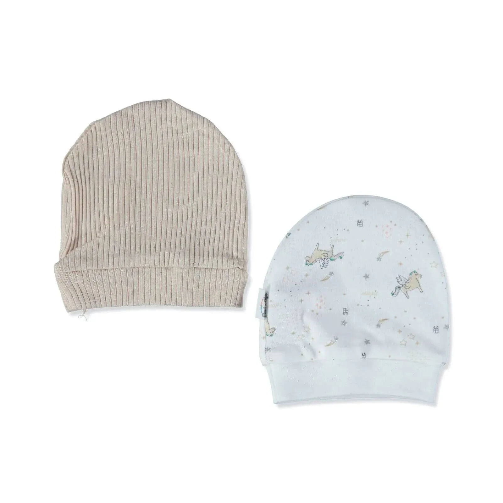 Bebetto Newborn Hat 2 pcs - Beige