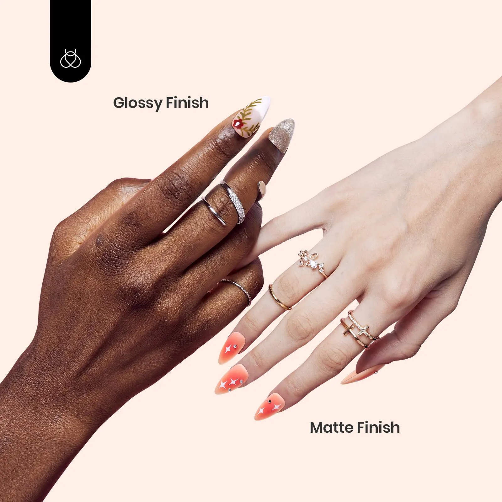 beetles Gel Polish, 3Pcs 15ml Base Gel and No Wipe Top Coat Gel Nail Polish Matte Coat Set, Shine Finish and Long Lasting, Soak Off LED Nail Lamp Gel Nail Polish DiY Design Gifts for Women