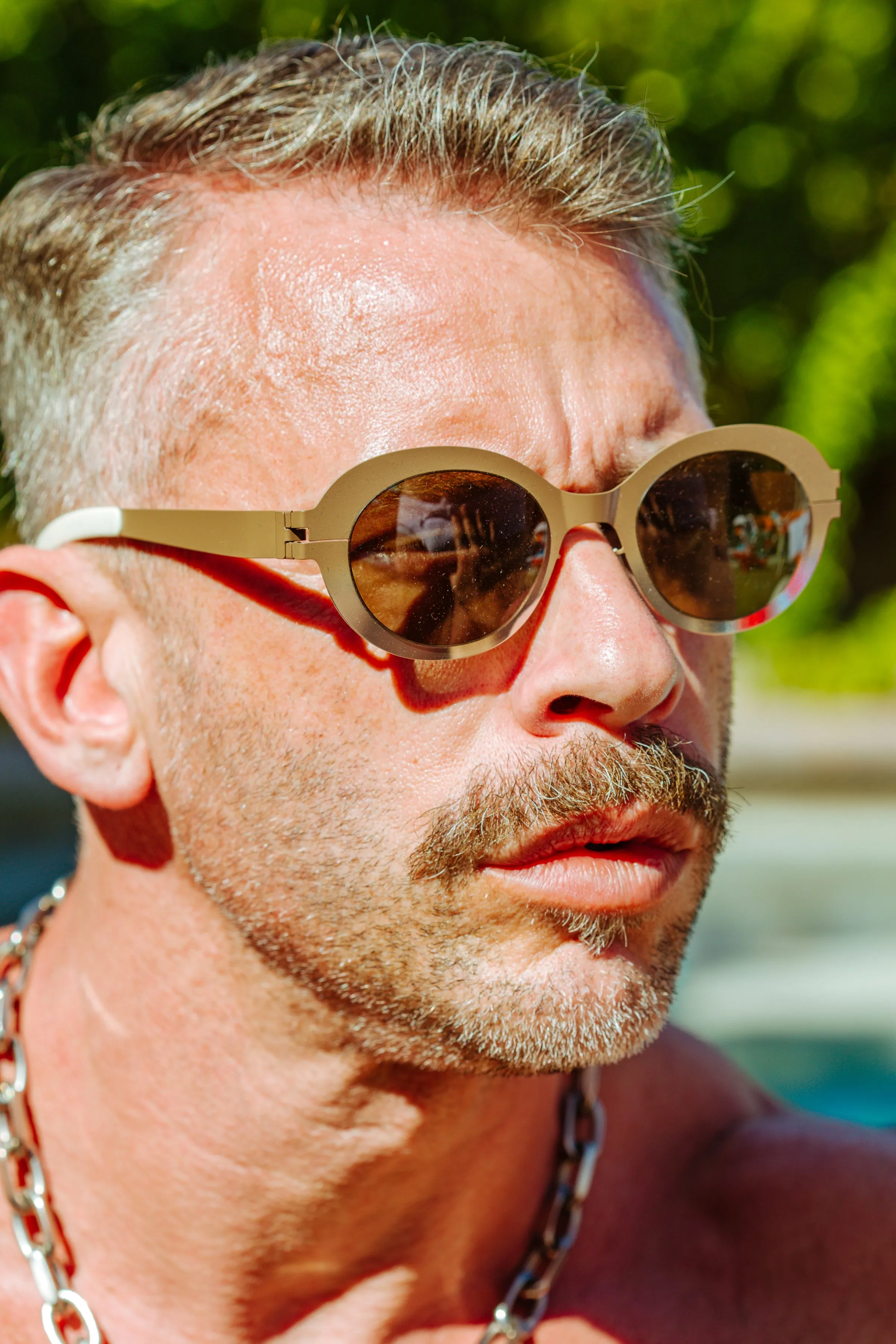 Bernhard Willhelm x Mykita - FOCUS Sunglasses raw Umber / Shiny Silver