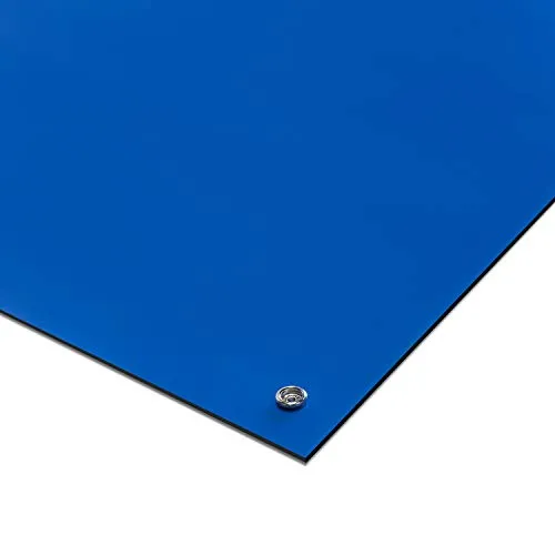 Bertech - 2059S-3x8BKT ESD Soldering Mat Kit, 3 Feet Wide x 8 Feet Long x 0.06 Inches Thick, Blue, Includes a Wrist Strap and Grounding Cord, RoHS and REACH Compliant (Assembled in USA)