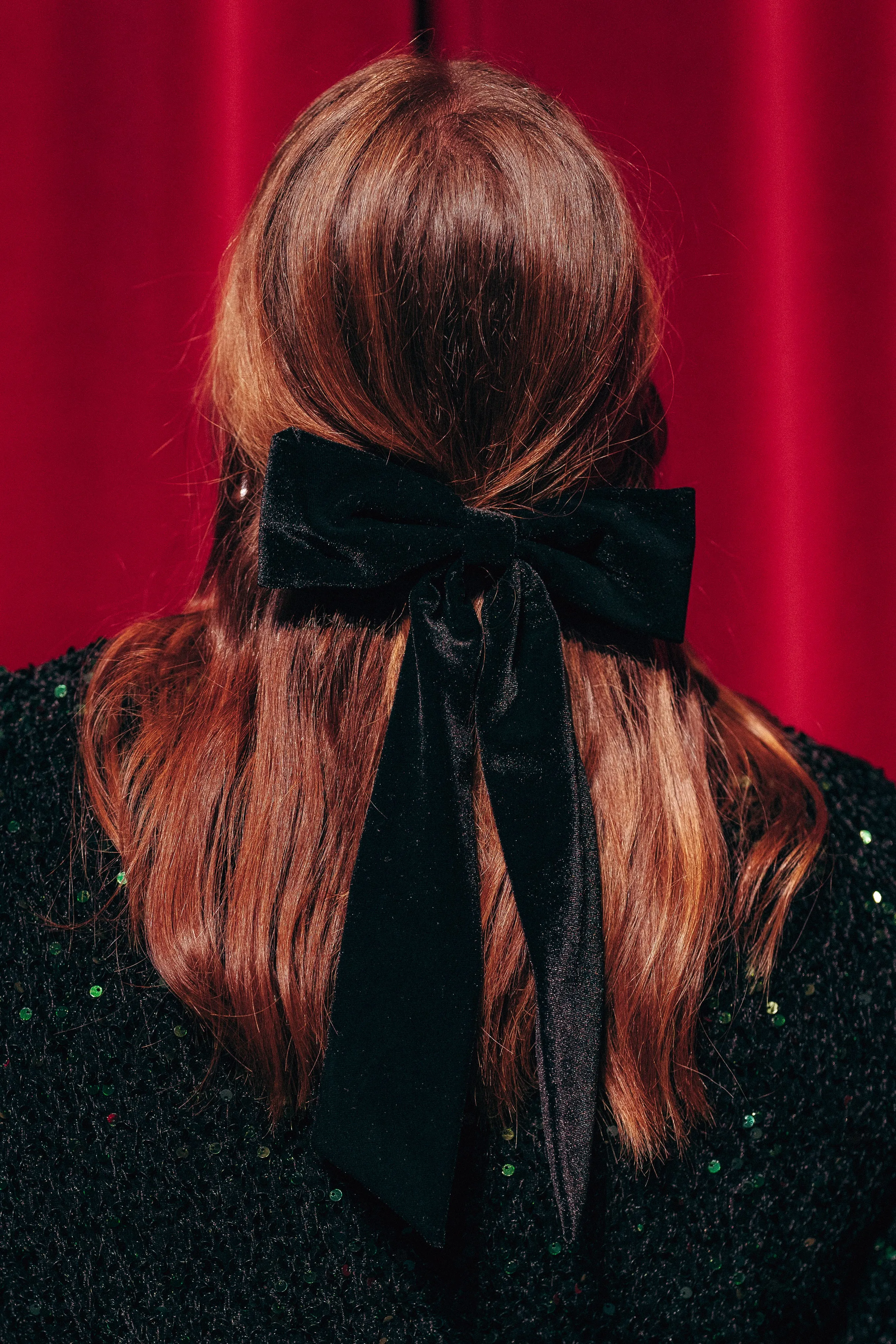 Black Velvet Hair Bow - FINAL SALE