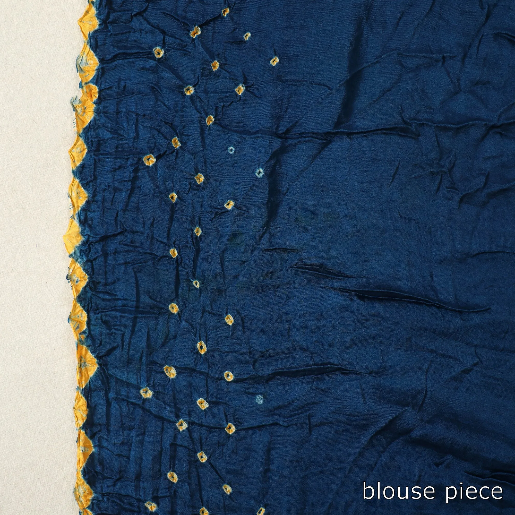 Blue - Kutch Tie-Dye Modal Silk Bandhani Saree with Zari Border 63