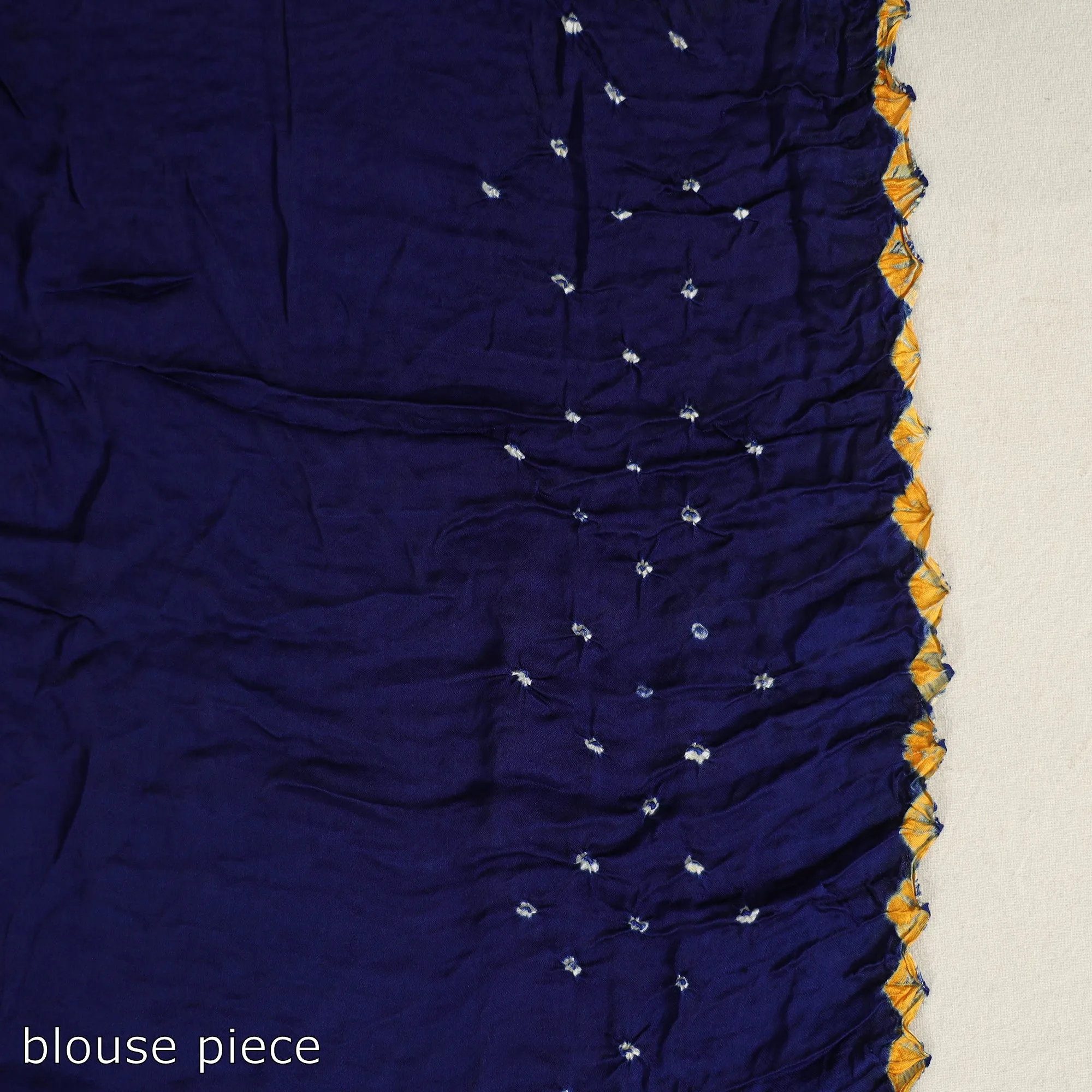 Blue - Kutch Tie-Dye Modal Silk Bandhani Saree with Zari Border 64