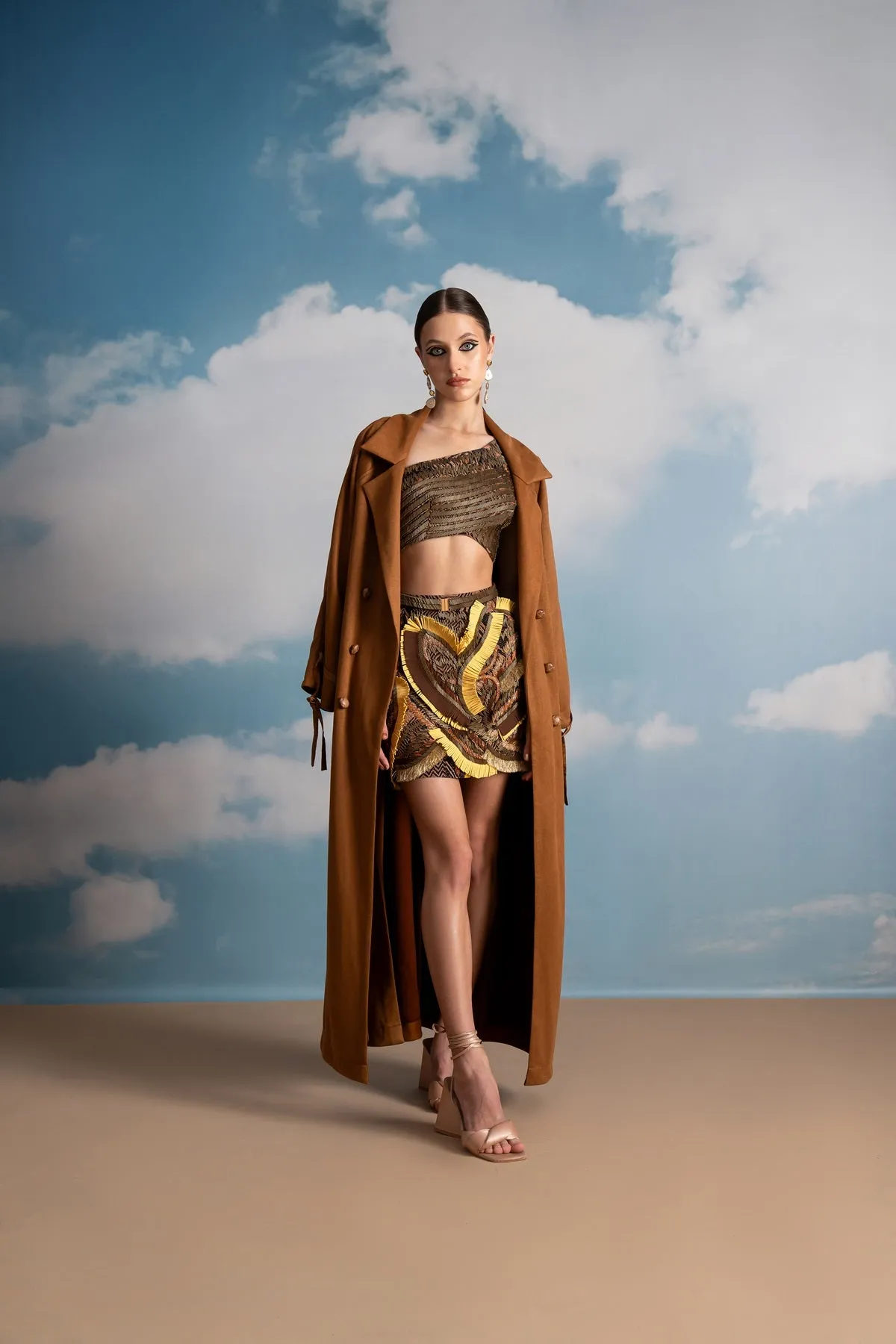 BROWN SUEDE TRENCH