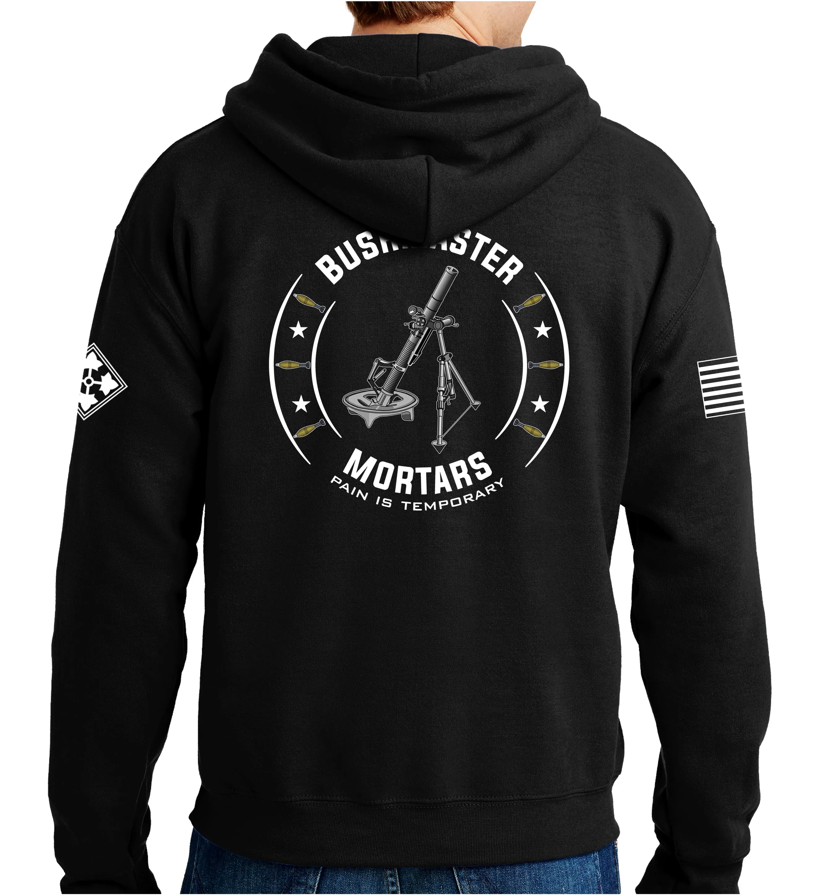 Bushmaster Mortars Hoodie Sweatshirt. This sweatshirt is NOT approved for PT.