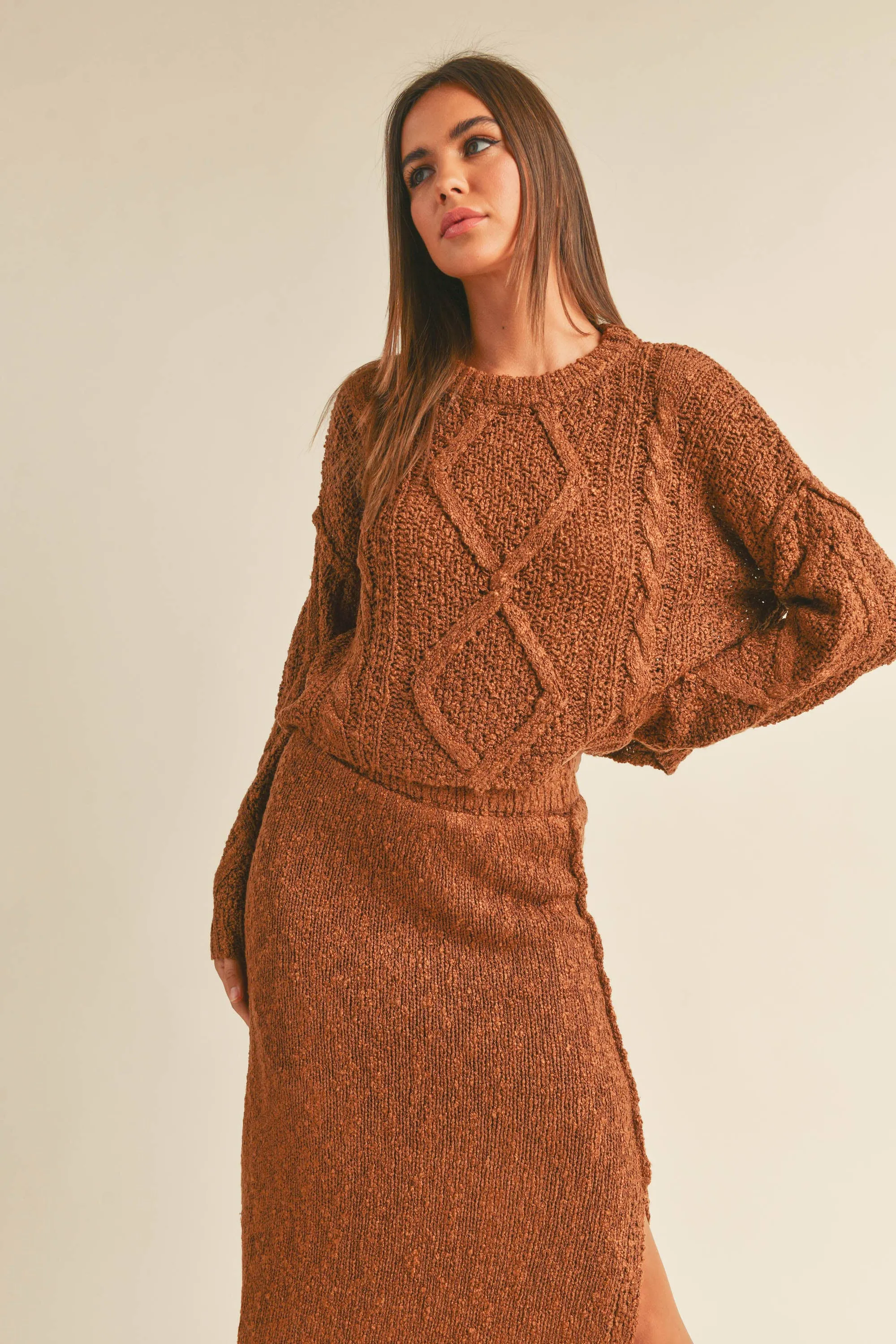 Cable Knitted Sweater Top