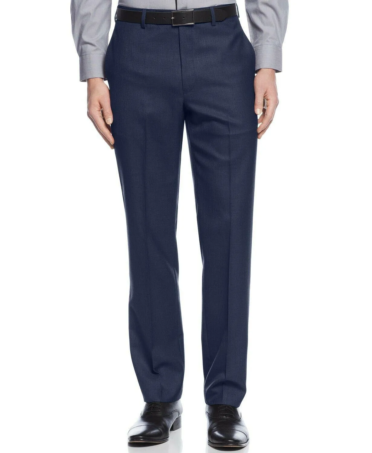 Calvin Klein Mens Slim fit Dress Pants 36 / 29 Blue Solid Stretch
