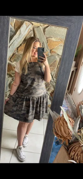 Camo Chic Overall Dress
