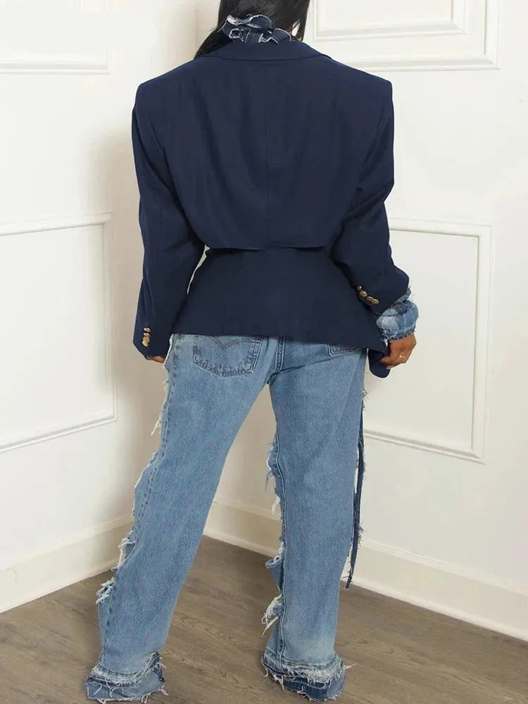Can't Back Out Now Blazer Two Piece Set
