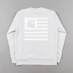 Carhartt State Flag Crewneck Sweatshirt - Ash Heather / White
