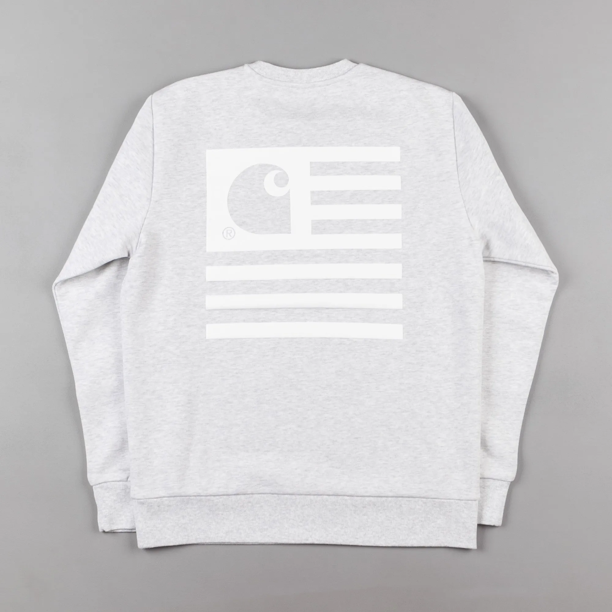 Carhartt State Flag Crewneck Sweatshirt - Ash Heather / White