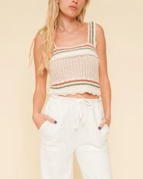Crochet Stripe Sweater Tank